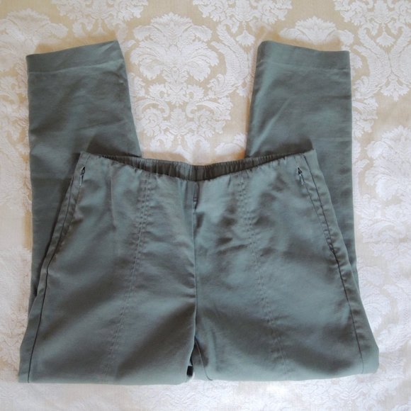 J. Jill Pants - J. Jill Coriander Green Essential Cotton Stretch Ankle Pants 10P